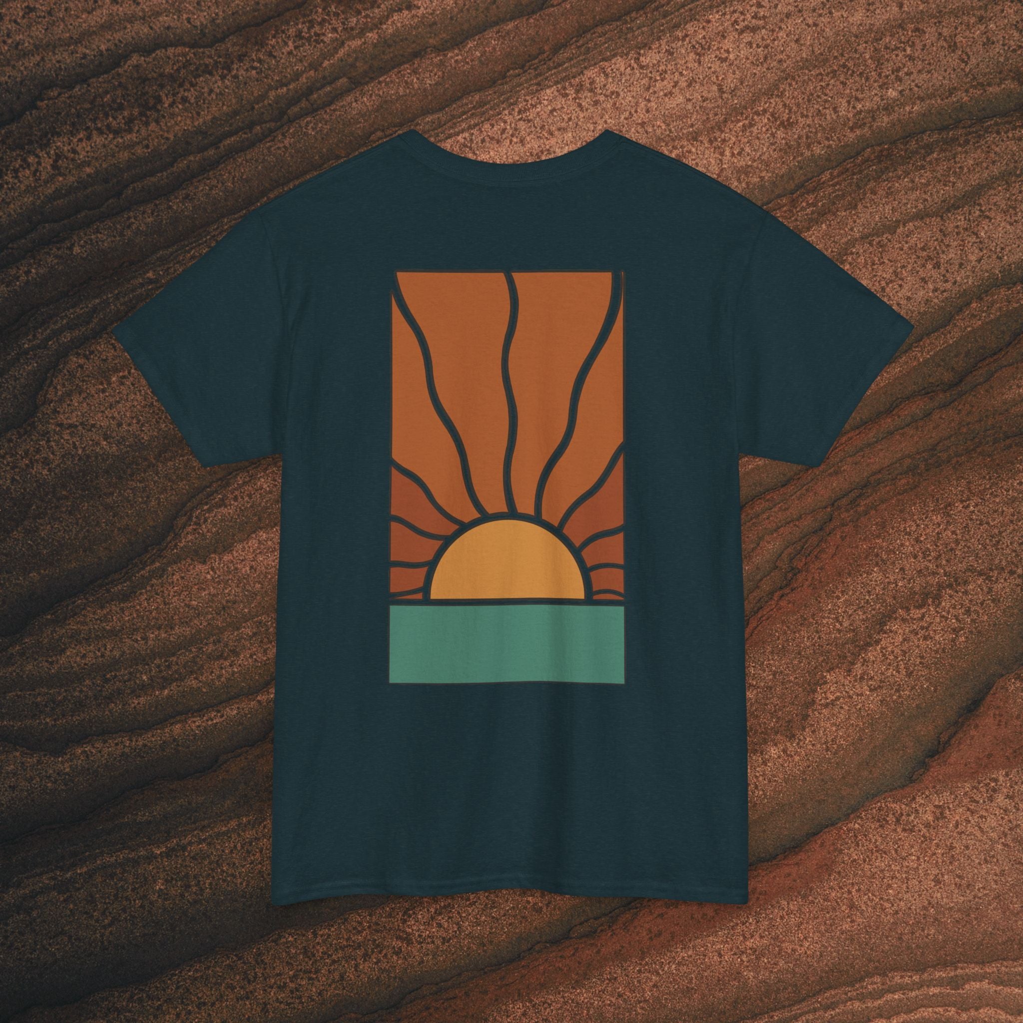 Sunrise Graphic Tee — Retro Minimal Sunset T-Shirt