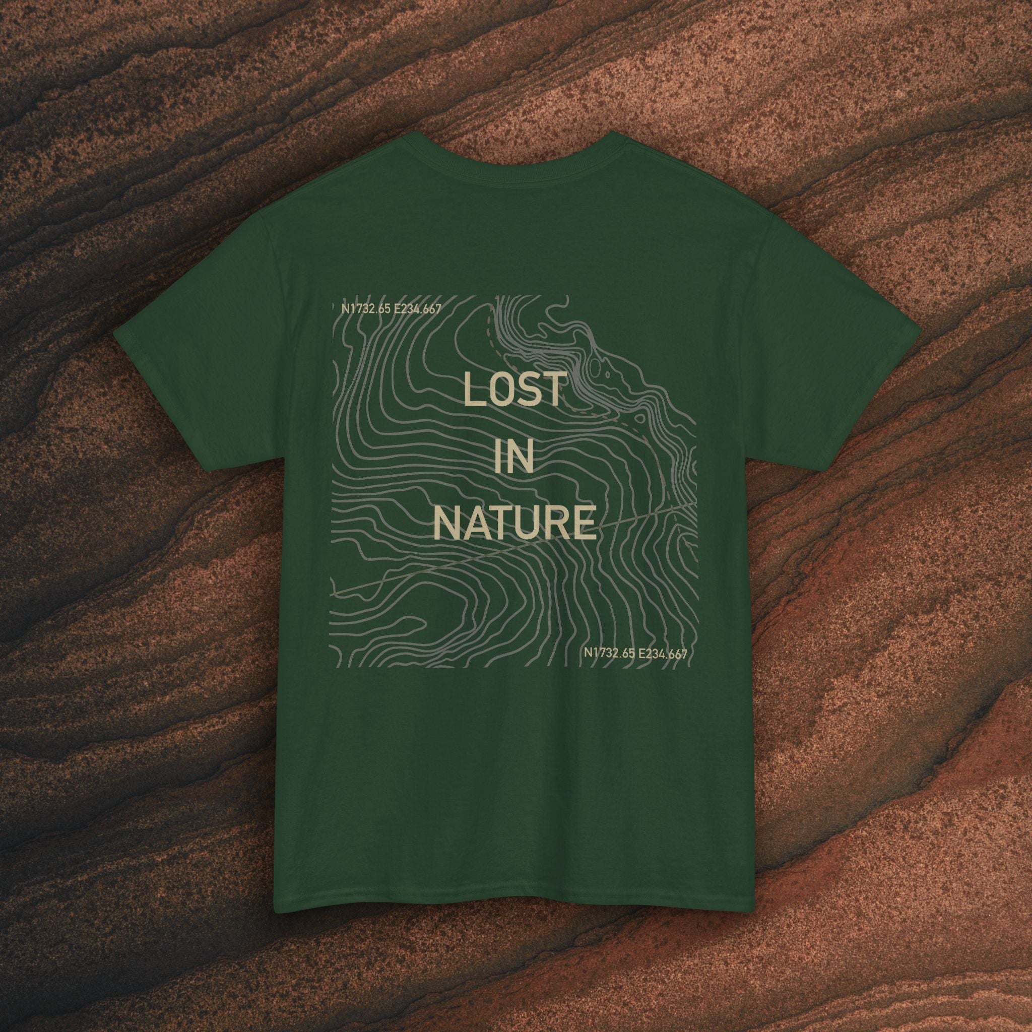 Lost in Nature T‑Shirt — Minimal Adventure Graphic Tee
