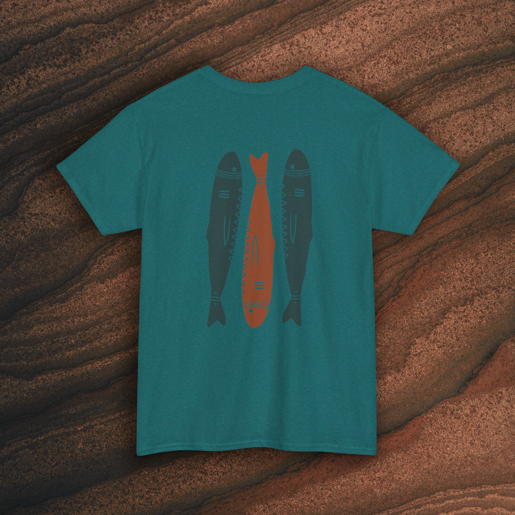 Sardine Trio Graphic Tee – Minimal Fish