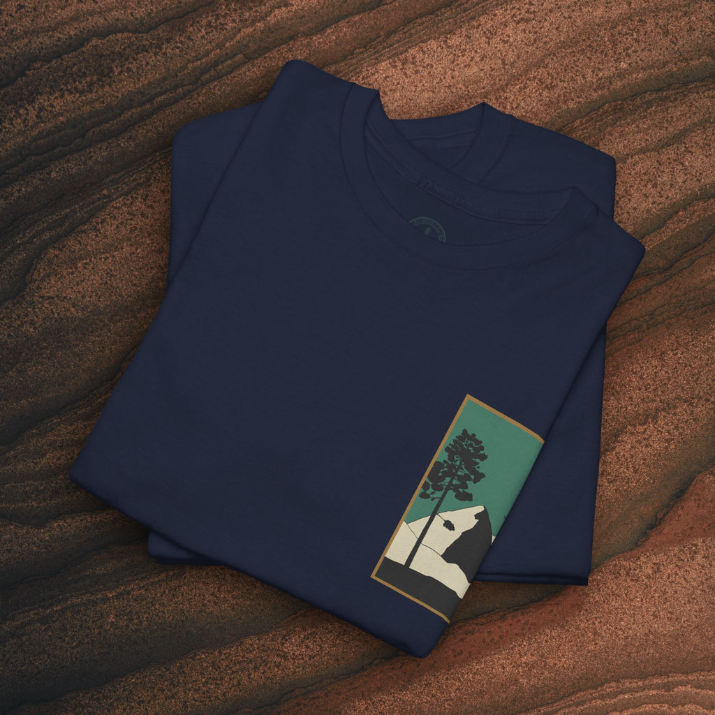 Mountain Landscape Tee – 'Stay' Graphic Nature Shirt