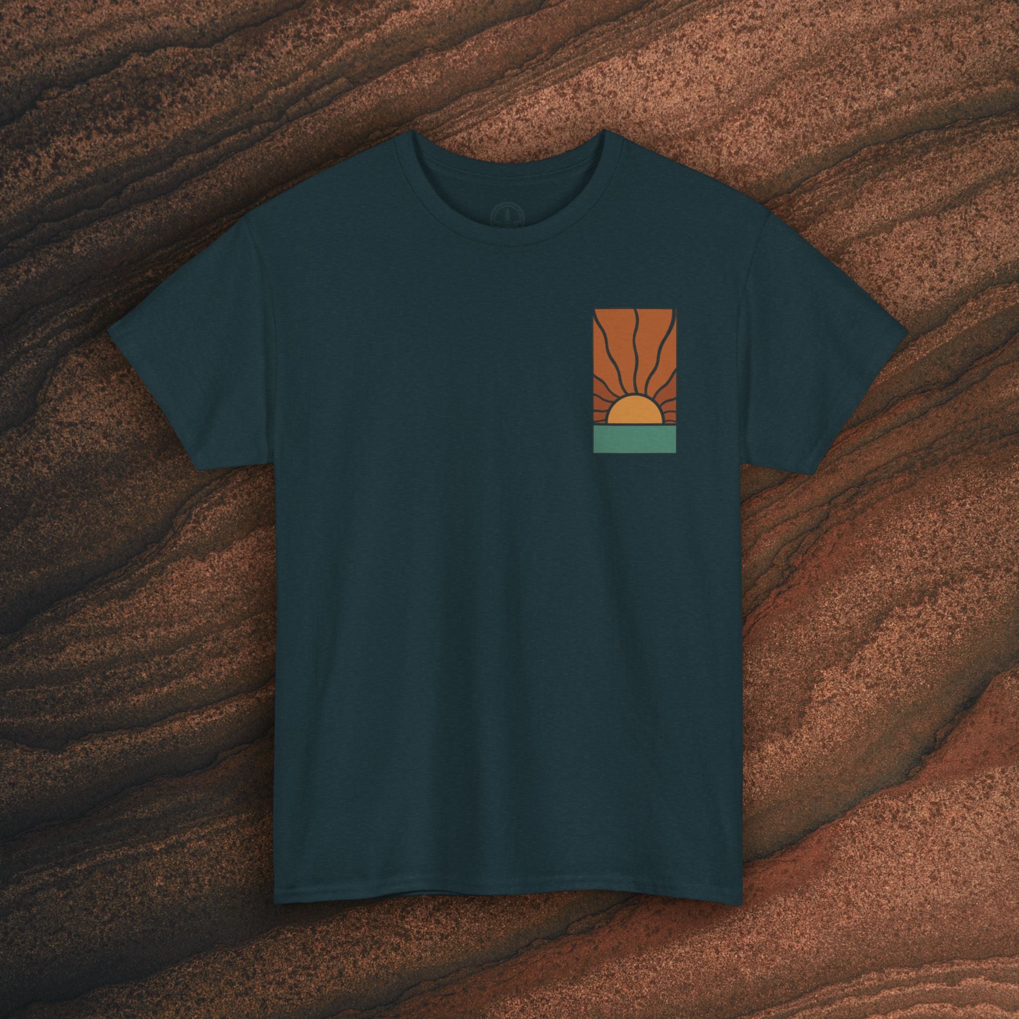 Sunrise Graphic Tee — Retro Minimal Sunset T-Shirt