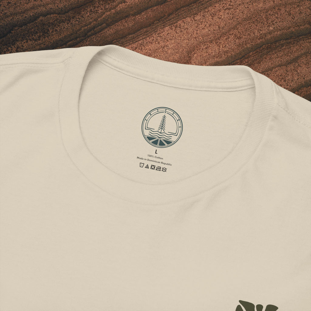 Unisex Heavy Cotton T-Shirt — Botanical Leaf Print