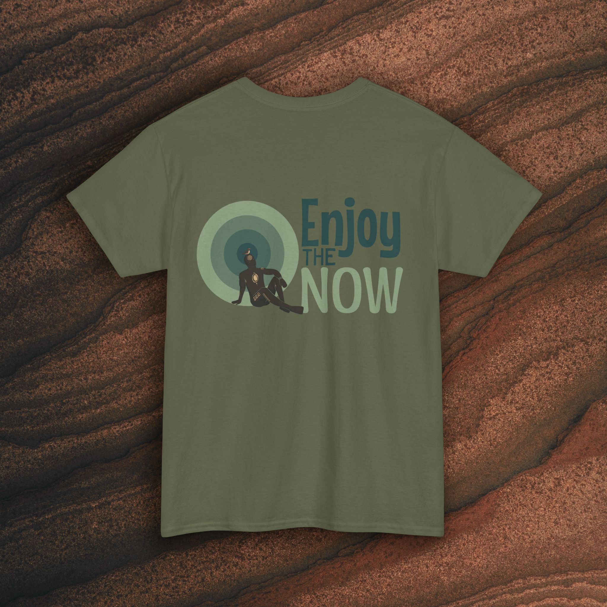 Enjoy the Now T‑Shirt — Mindful Retro Graphic Tee