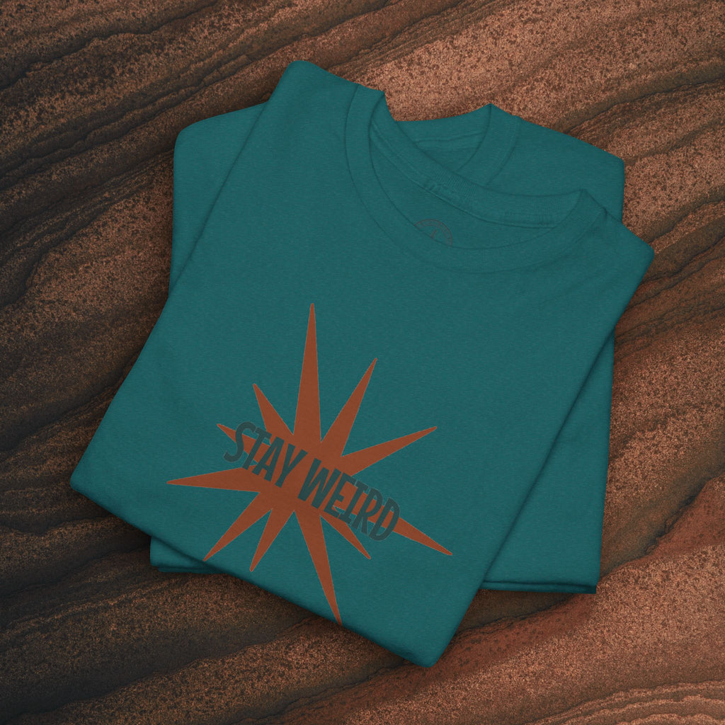Stay Weird Floral Tee — Retro Starburst Flower Graphic T-Shirt