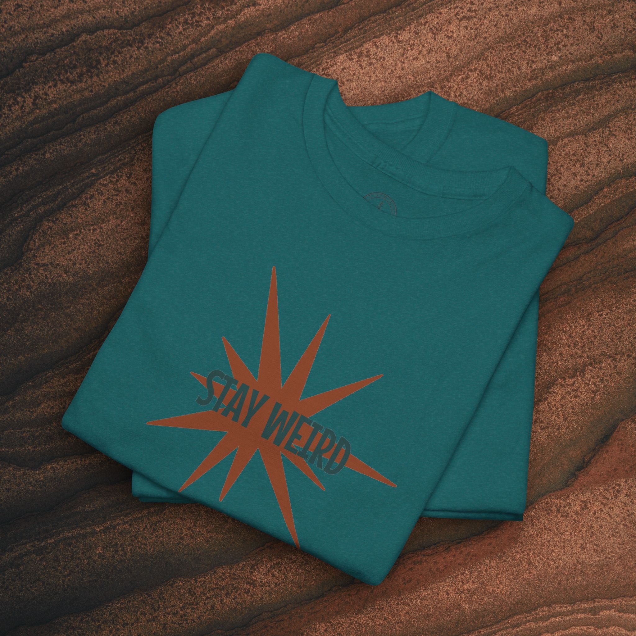 Stay Weird Floral Tee — Retro Starburst Flower Graphic T-Shirt