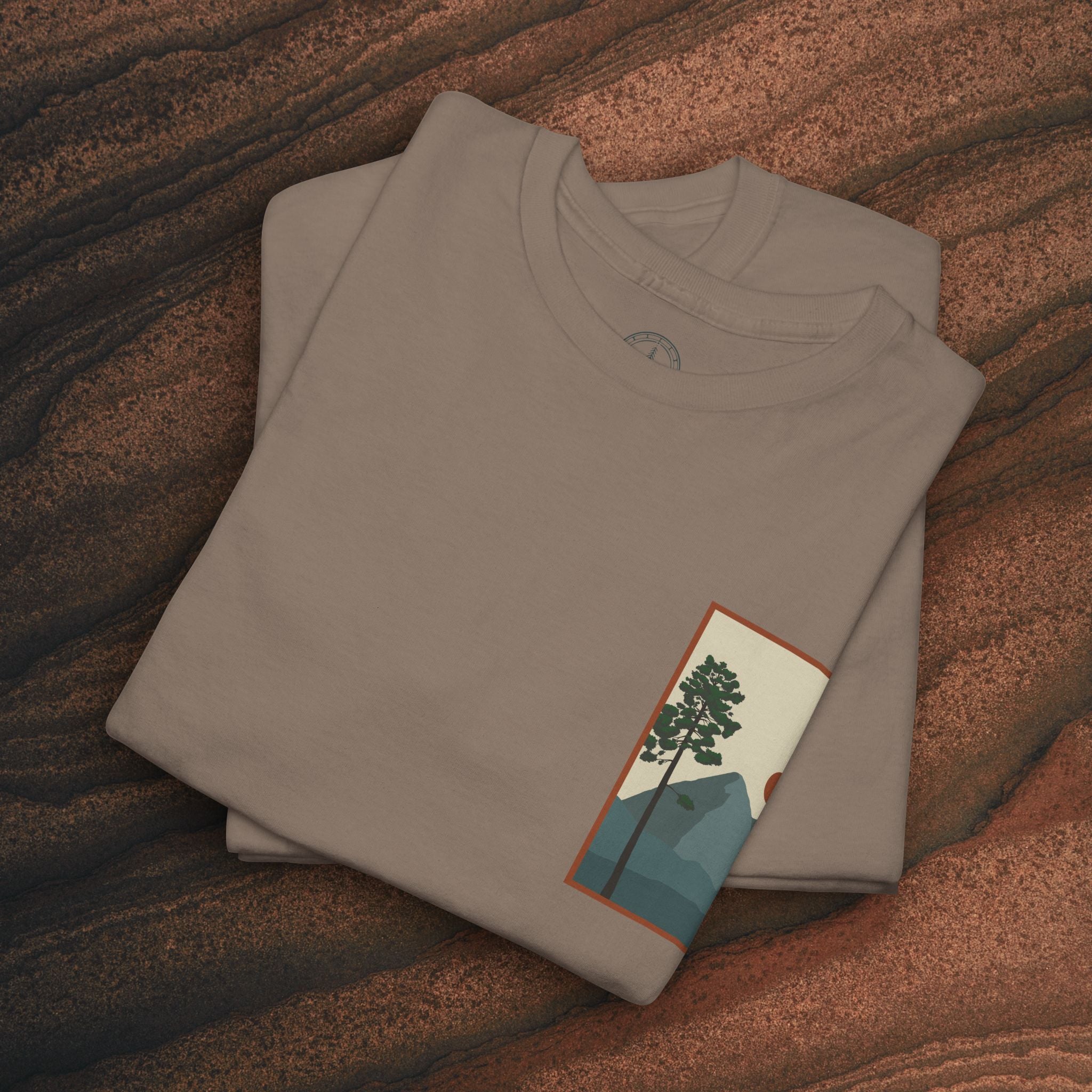 Mountain Landscape Tee – 'Stay' Graphic Nature Shirt
