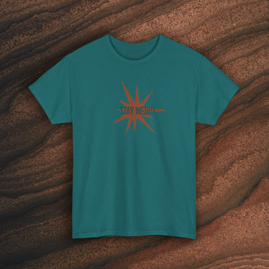 Stay Weird Floral Tee — Retro Starburst Flower Graphic T-Shirt