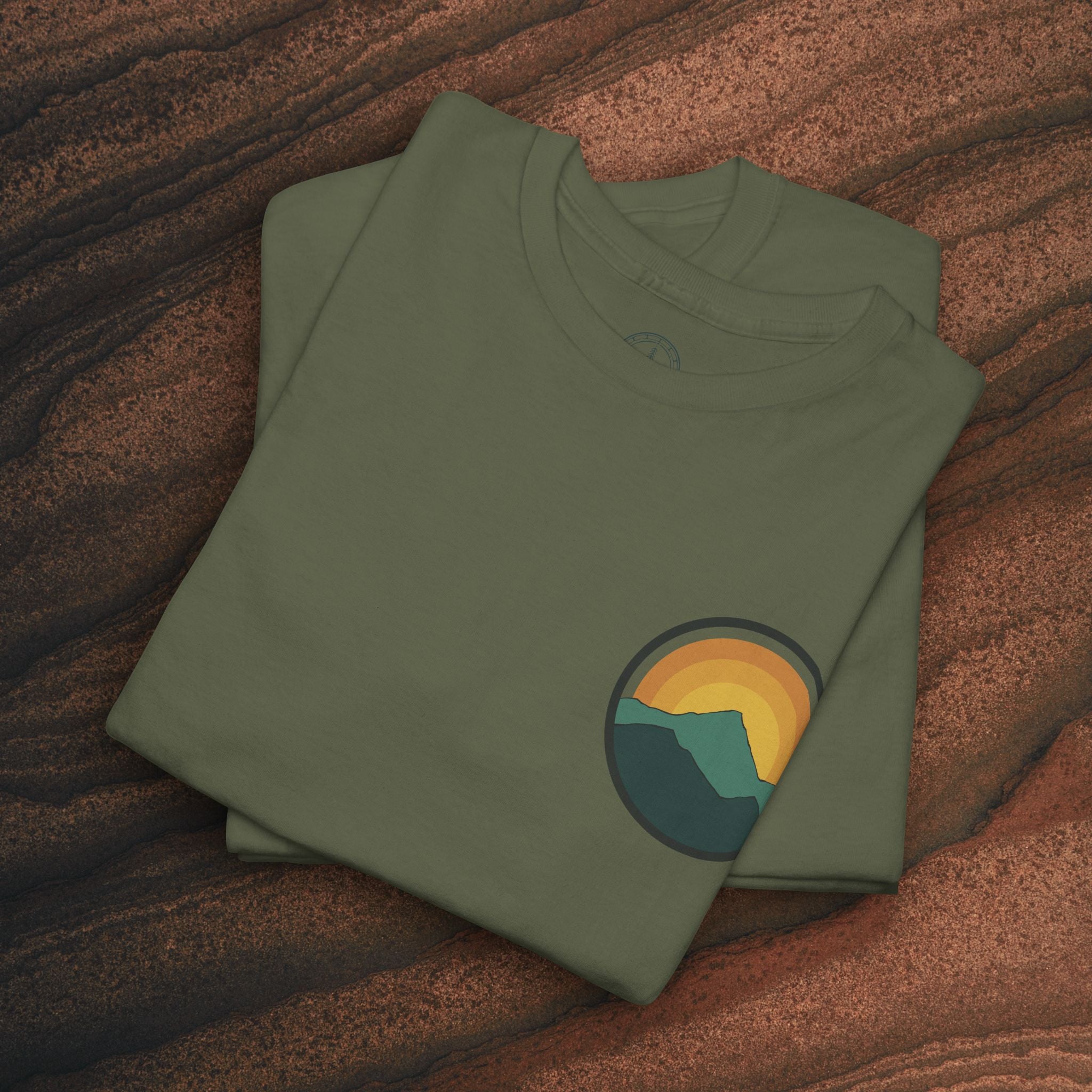 Retro Sunset Mountain Graphic Tee