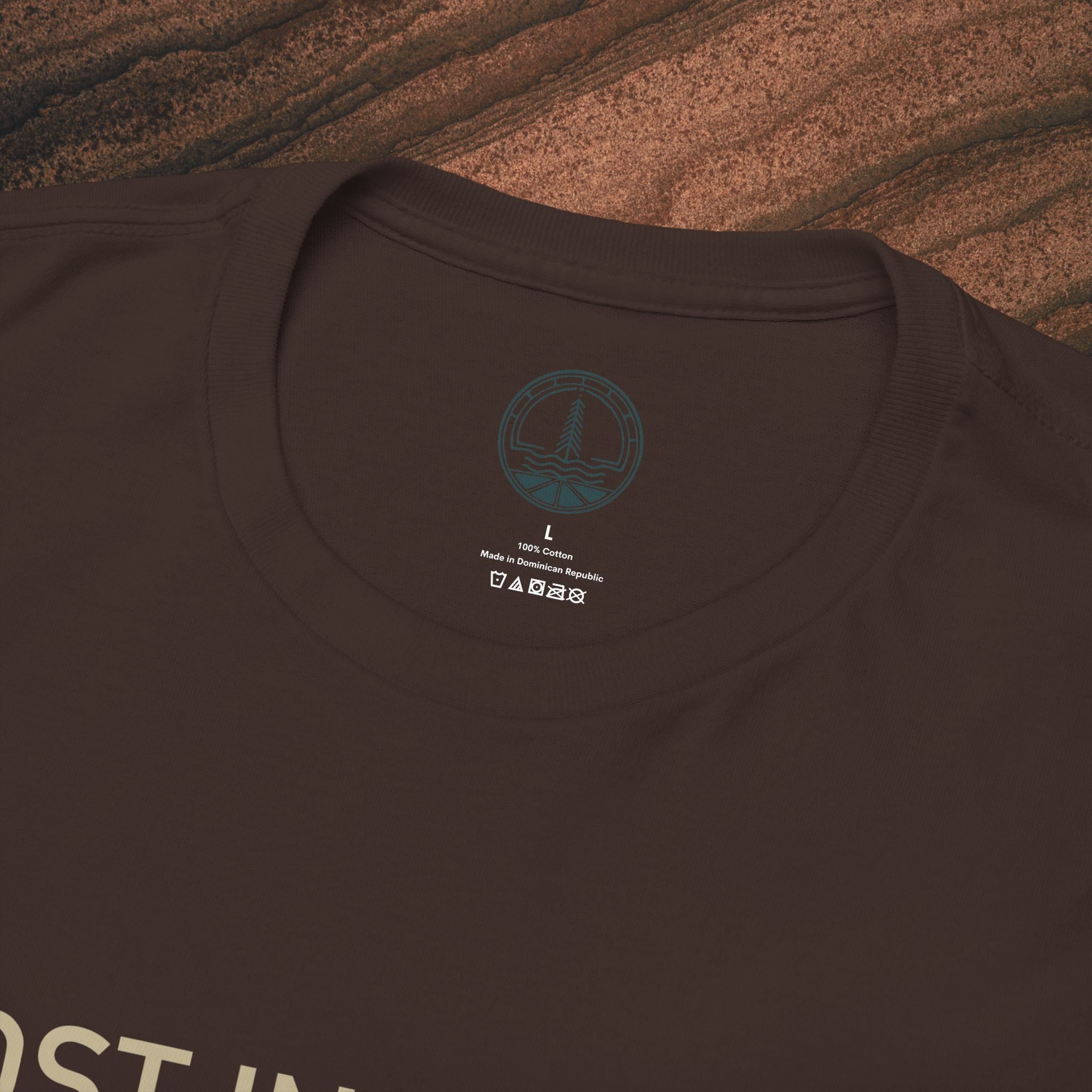 Lost in Nature T‑Shirt — Minimal Adventure Graphic Tee