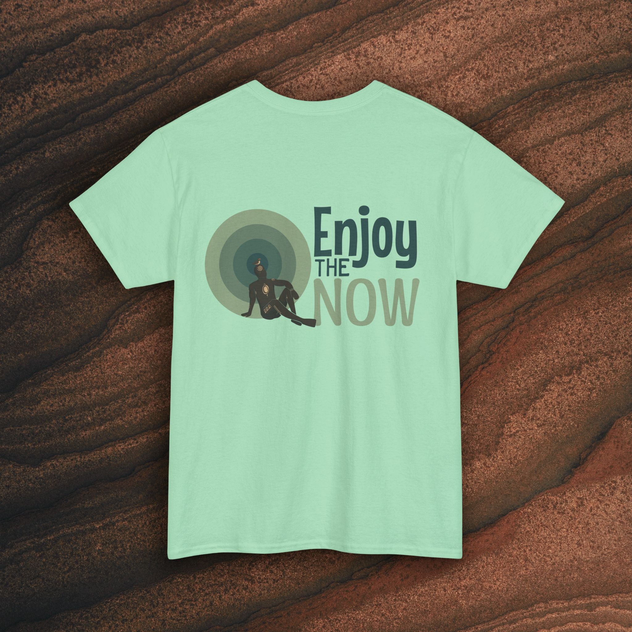 Enjoy the Now T‑Shirt — Mindful Retro Graphic Tee