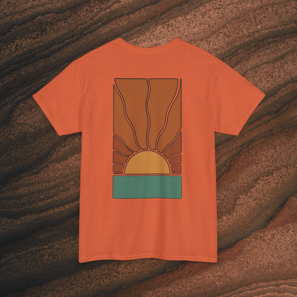 Sunrise Graphic Tee — Retro Minimal Sunset T-Shirt