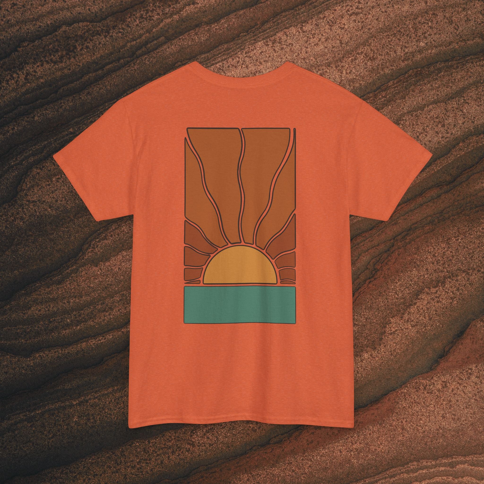 Sunrise Graphic Tee — Retro Minimal Sunset T-Shirt