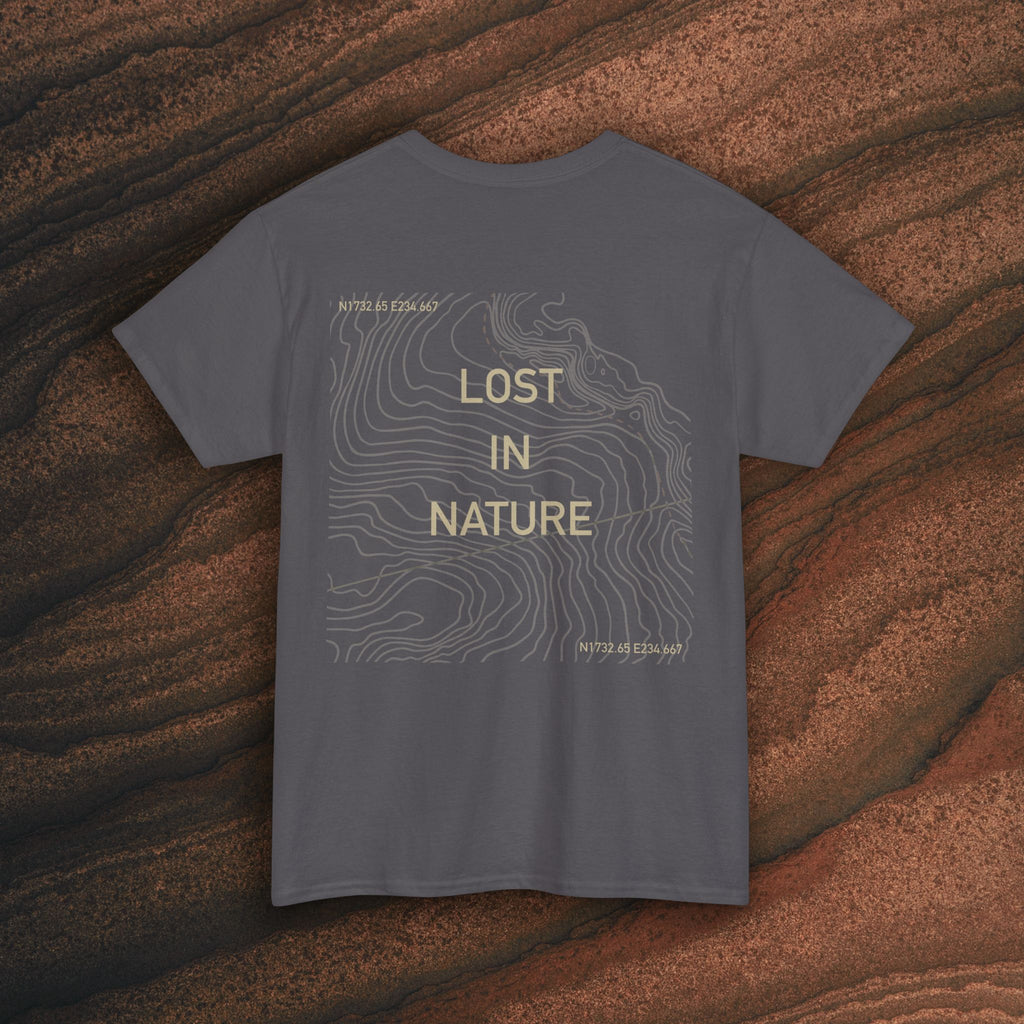 Lost in Nature T‑Shirt — Minimal Adventure Graphic Tee