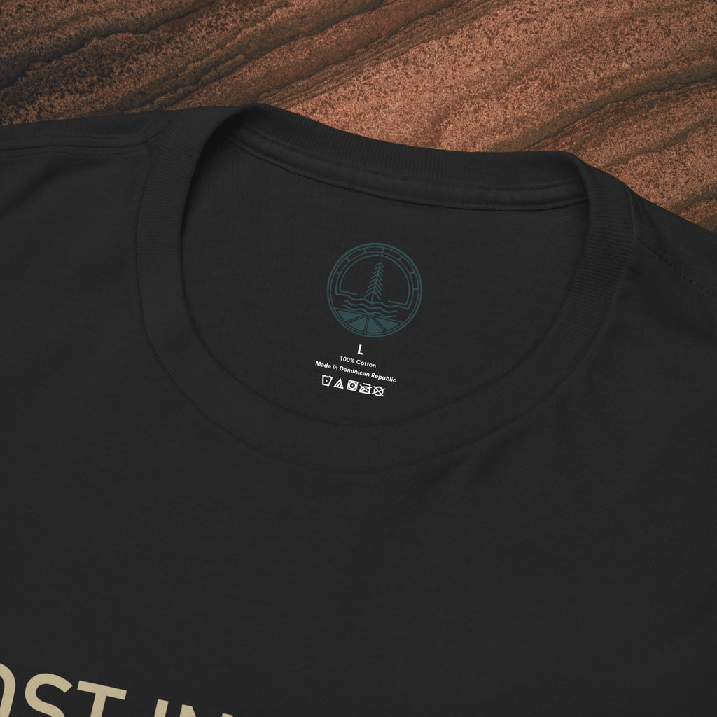 Lost in Nature T‑Shirt — Minimal Adventure Graphic Tee