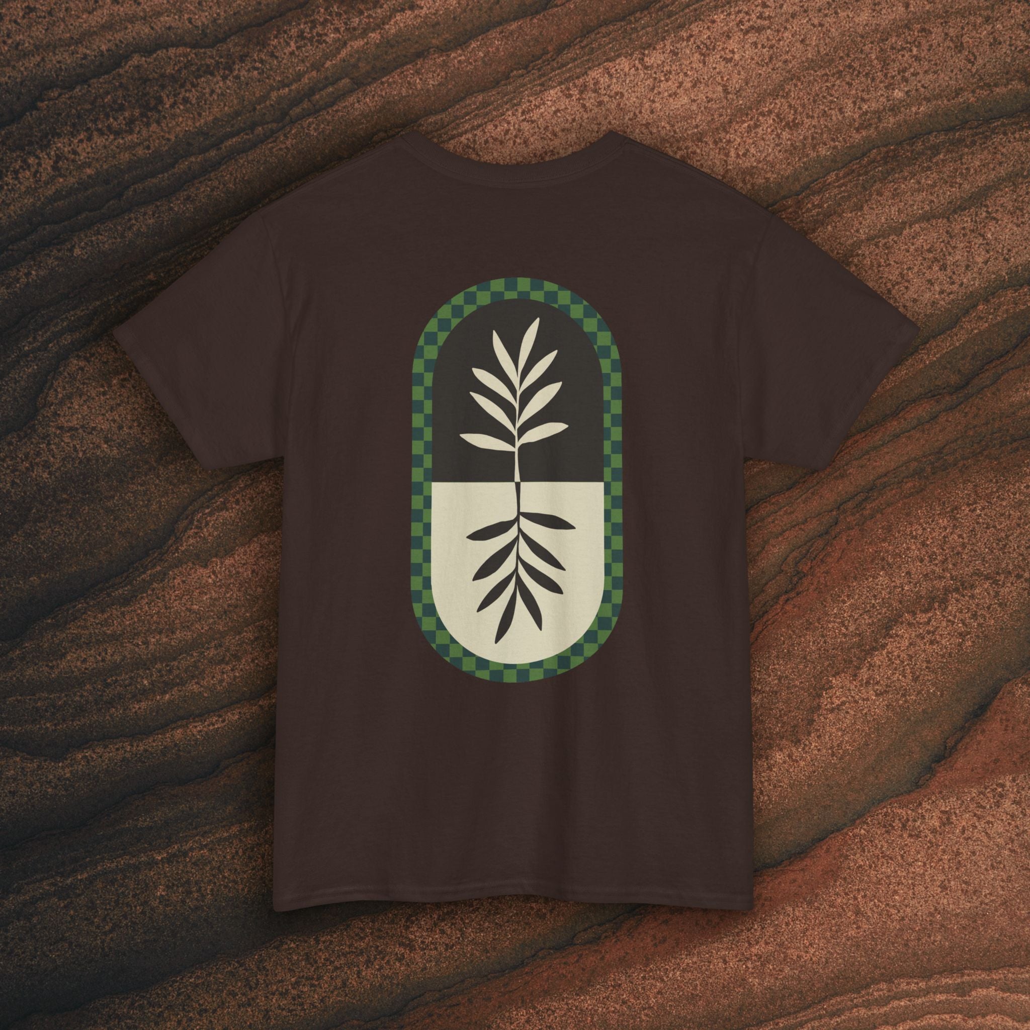 Unisex Heavy Cotton Tee — Minimal Olive Branch Graphic T-Shirt