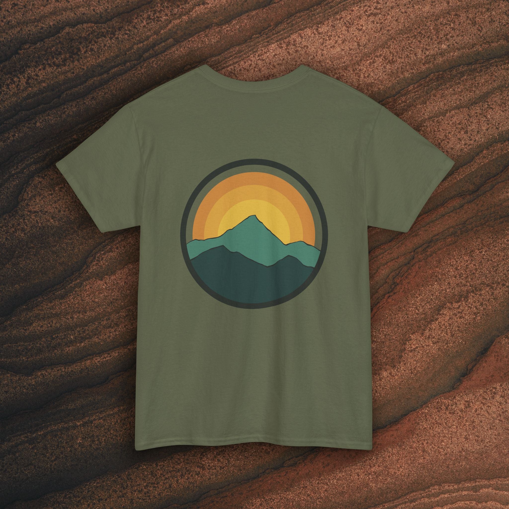 Retro Sunset Mountain Graphic Tee
