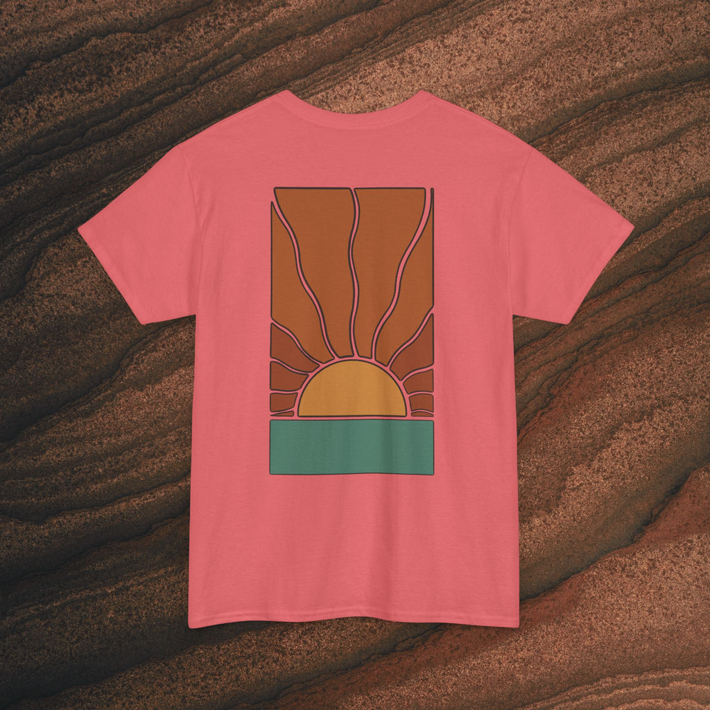 Sunrise Graphic Tee — Retro Minimal Sunset T-Shirt