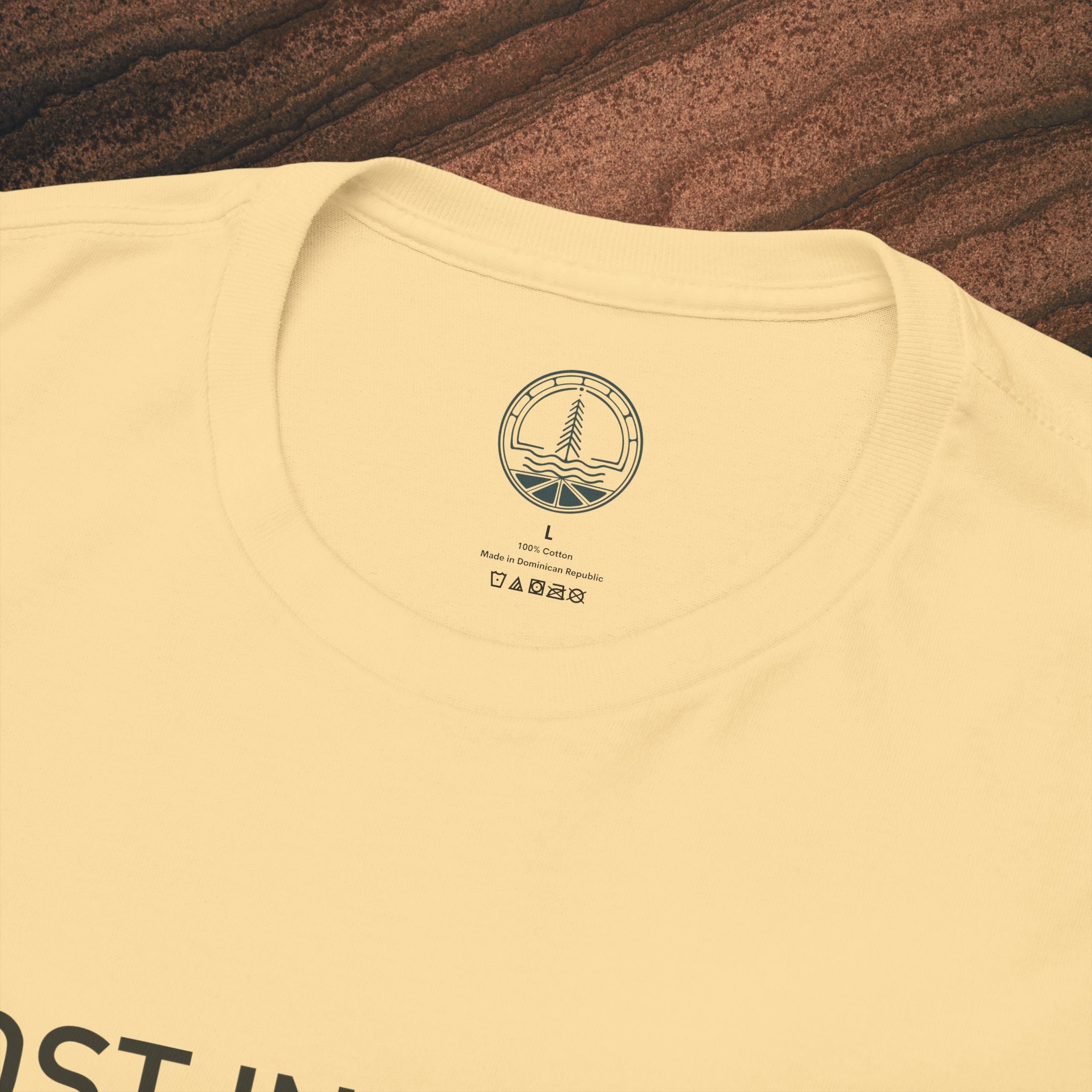 Lost in Nature T‑Shirt — Minimal Adventure Graphic Tee