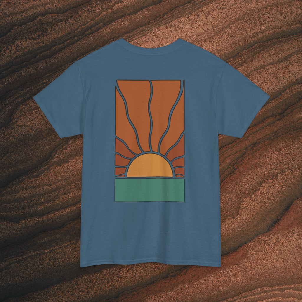Sunrise Graphic Tee — Retro Minimal Sunset T-Shirt
