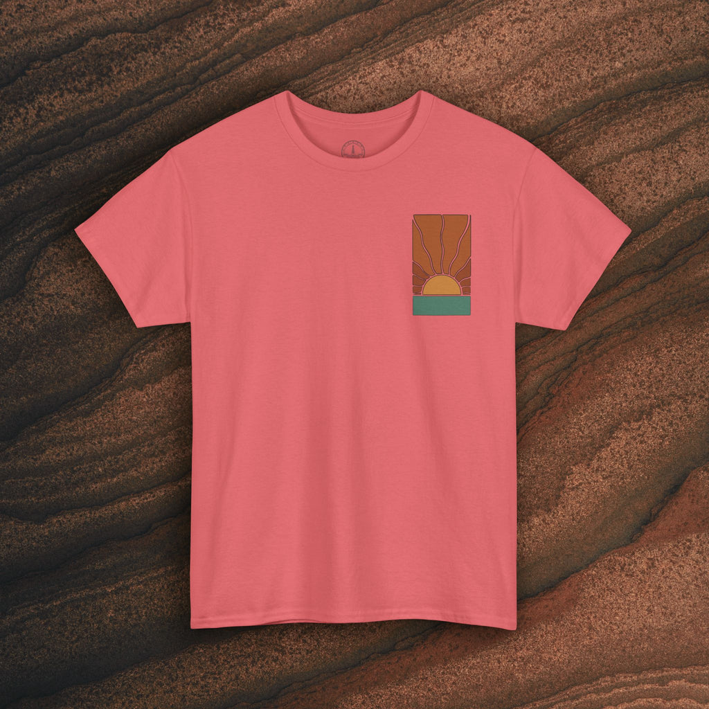 Sunrise Graphic Tee — Retro Minimal Sunset T-Shirt