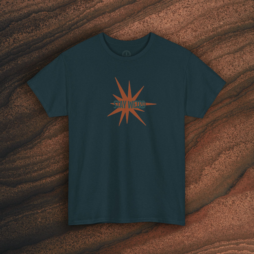 Stay Weird Floral Tee — Retro Starburst Flower Graphic T-Shirt