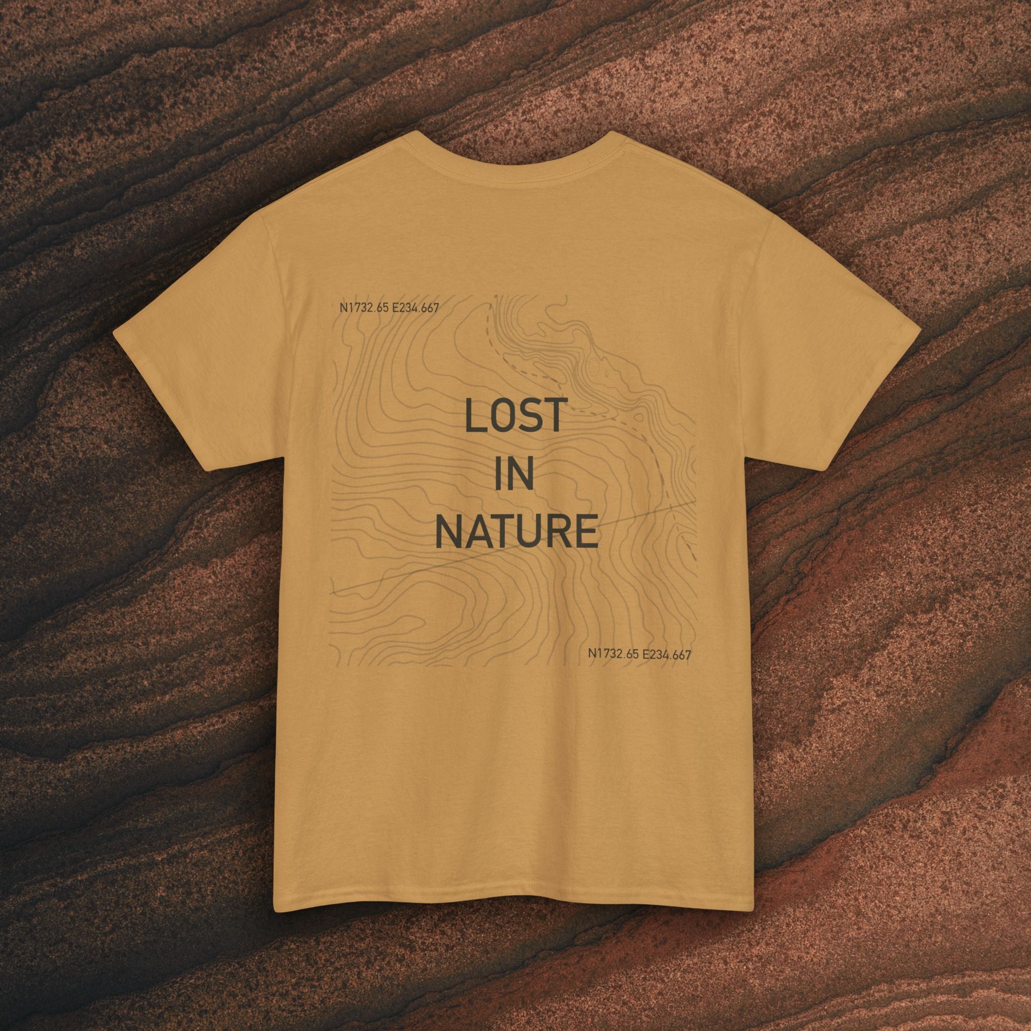 Lost in Nature T‑Shirt — Minimal Adventure Graphic Tee