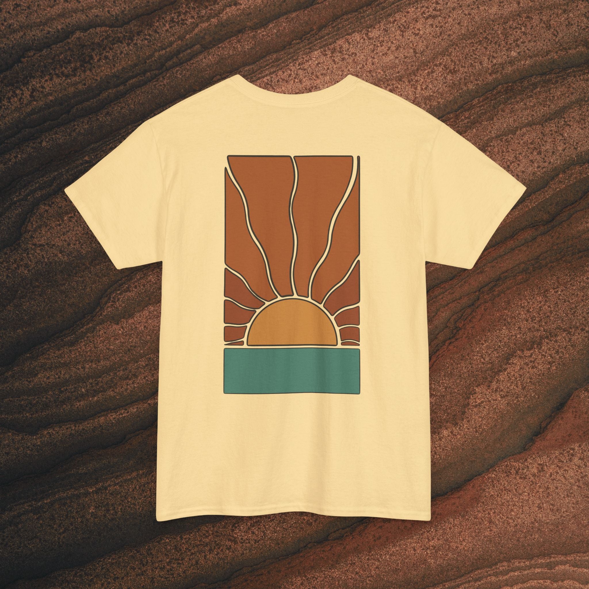 Sunrise Graphic Tee — Retro Minimal Sunset T-Shirt