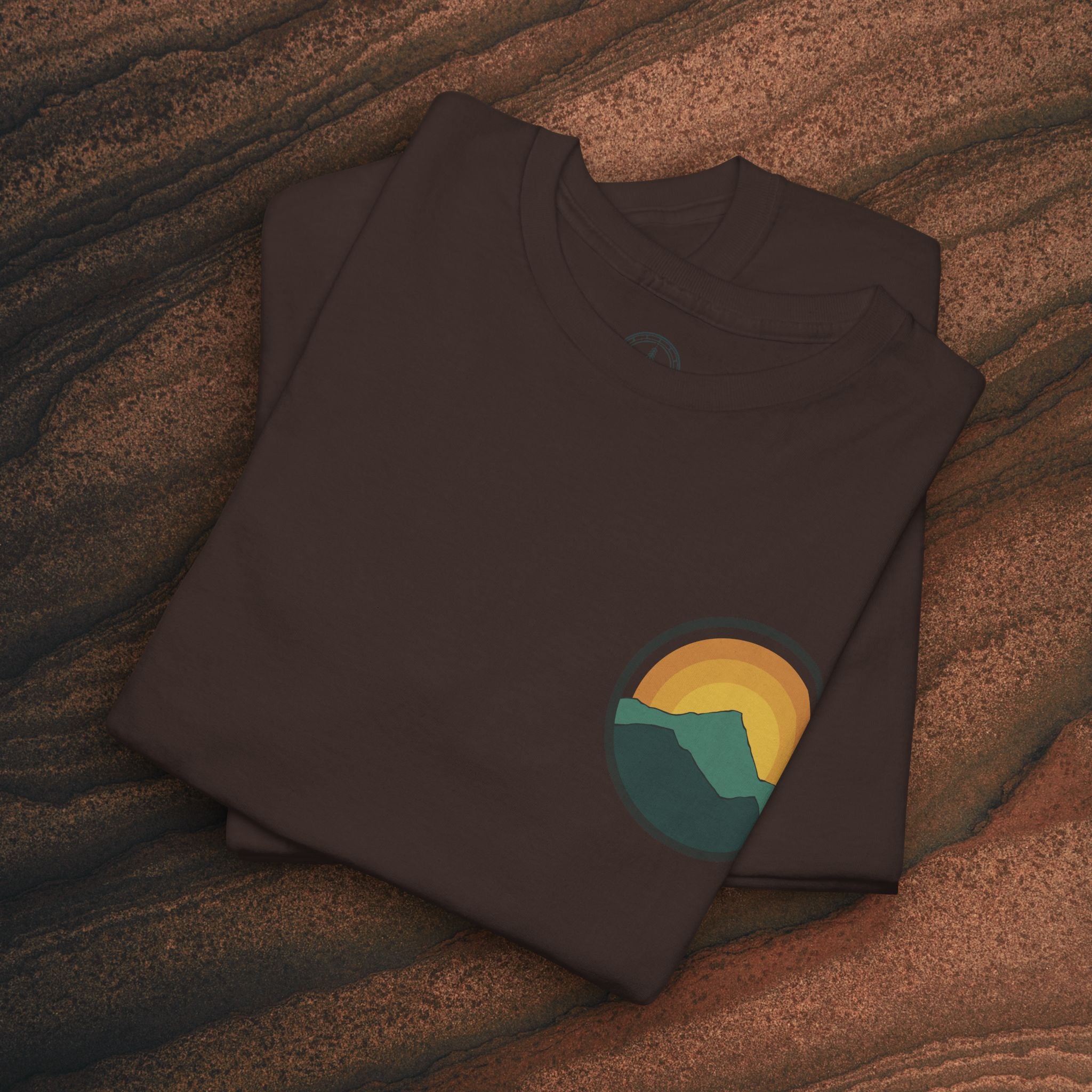 Retro Sunset Mountain Graphic Tee