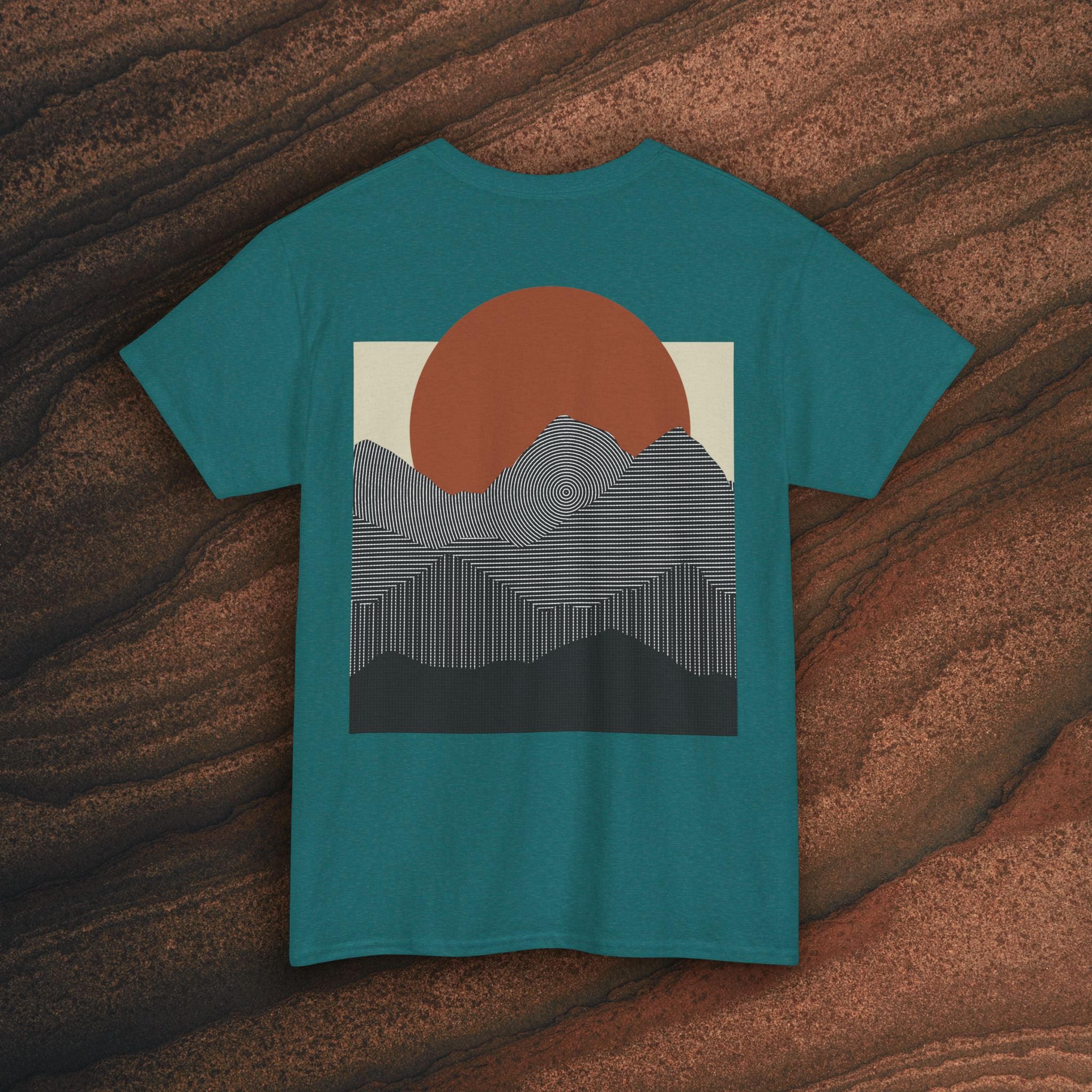 Halftone Mountain Sunset Tee
