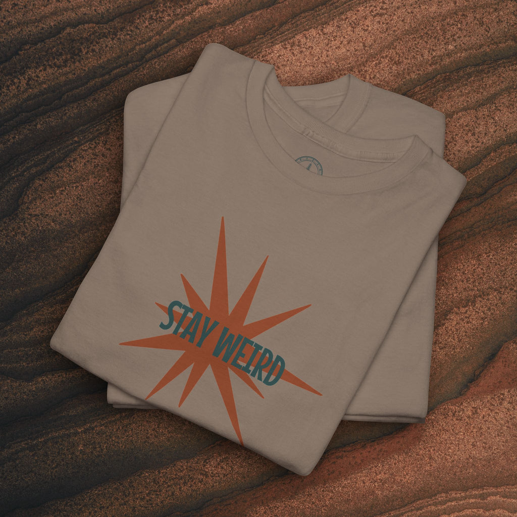 Stay Weird Floral Tee — Retro Starburst Flower Graphic T-Shirt