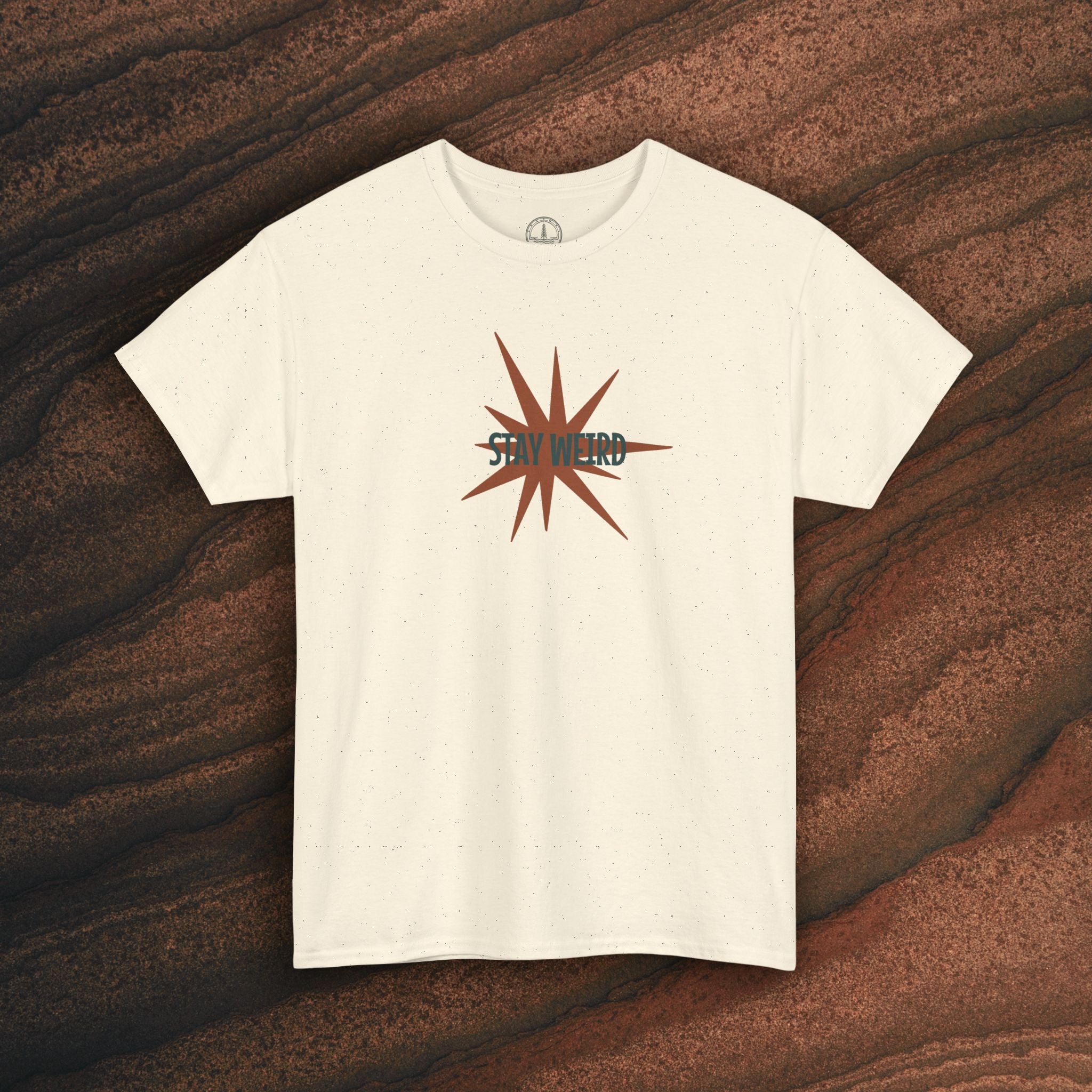 Stay Weird Floral Tee — Retro Starburst Flower Graphic T-Shirt