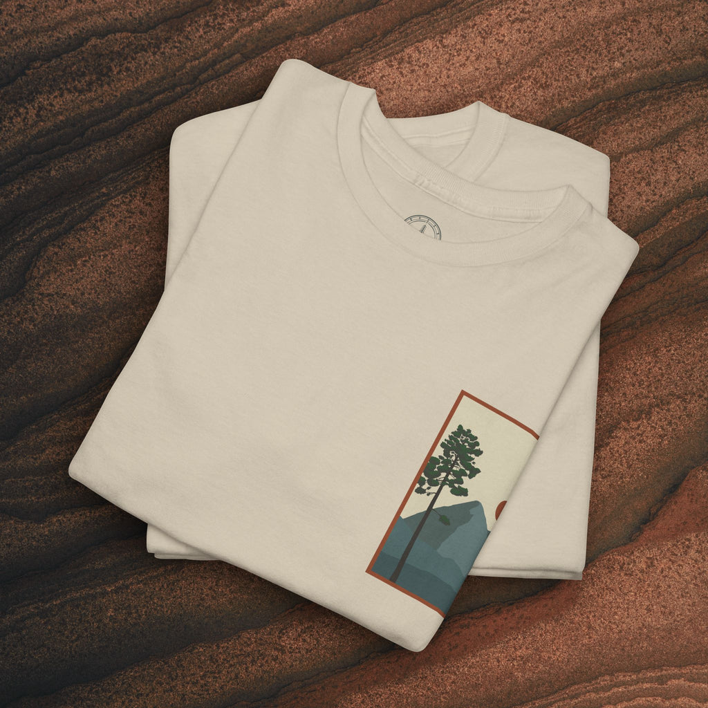 Mountain Landscape Tee – 'Stay' Graphic Nature Shirt