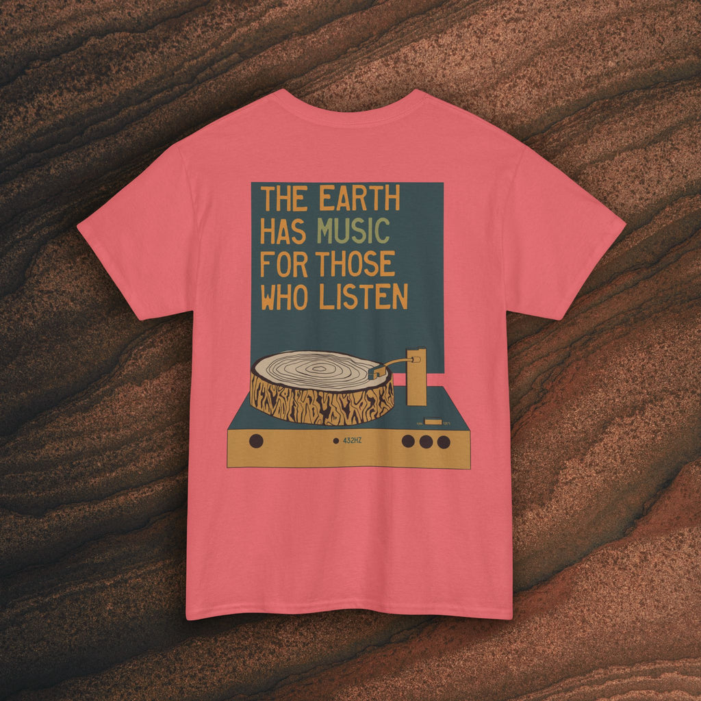Unisex Heavy Cotton T-Shirt — 432Hz Vinyl Record Graphic