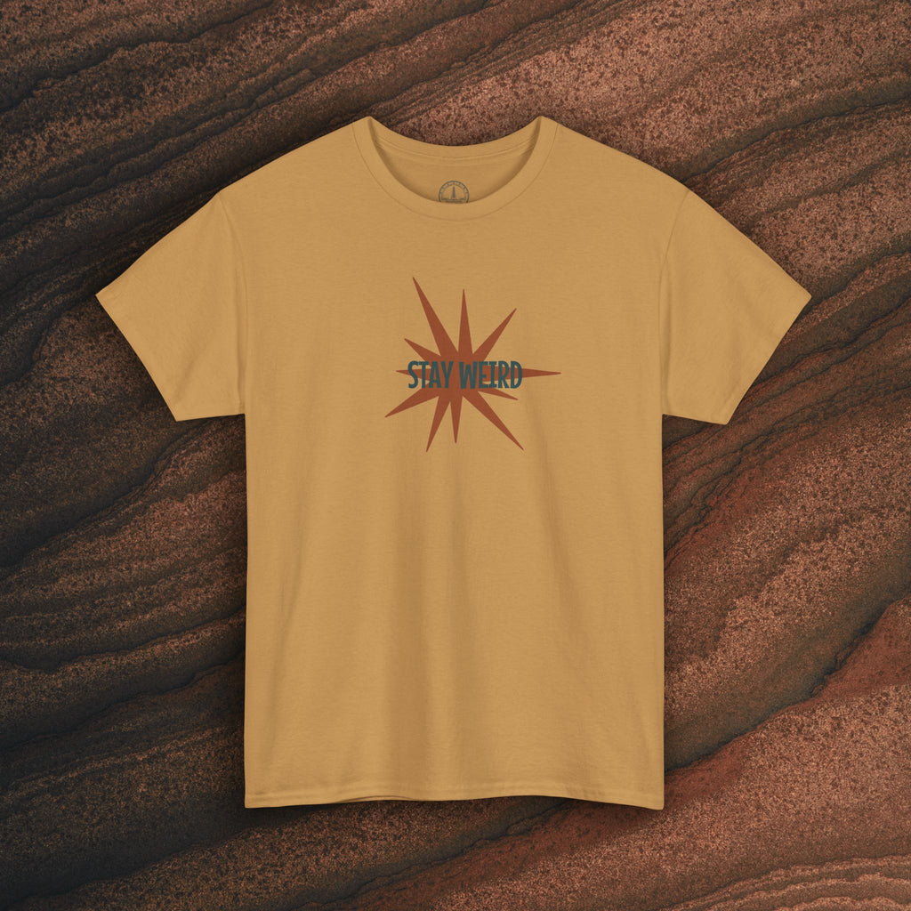 Stay Weird Floral Tee — Retro Starburst Flower Graphic T-Shirt