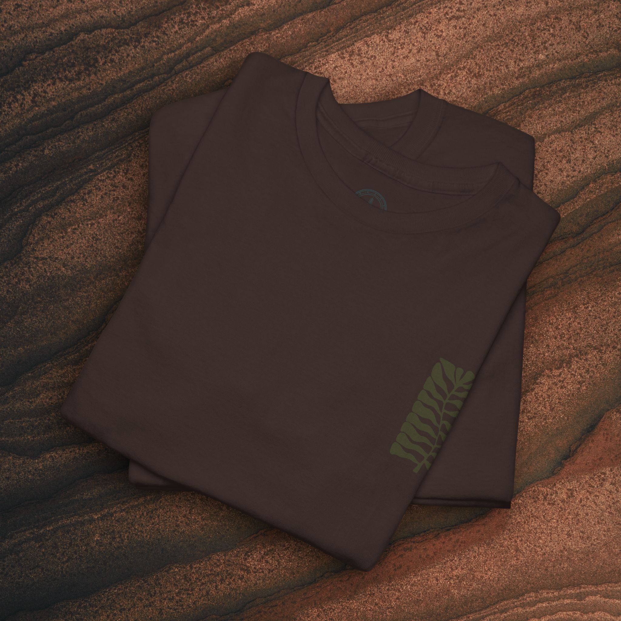 Unisex Heavy Cotton T-Shirt — Botanical Leaf Print