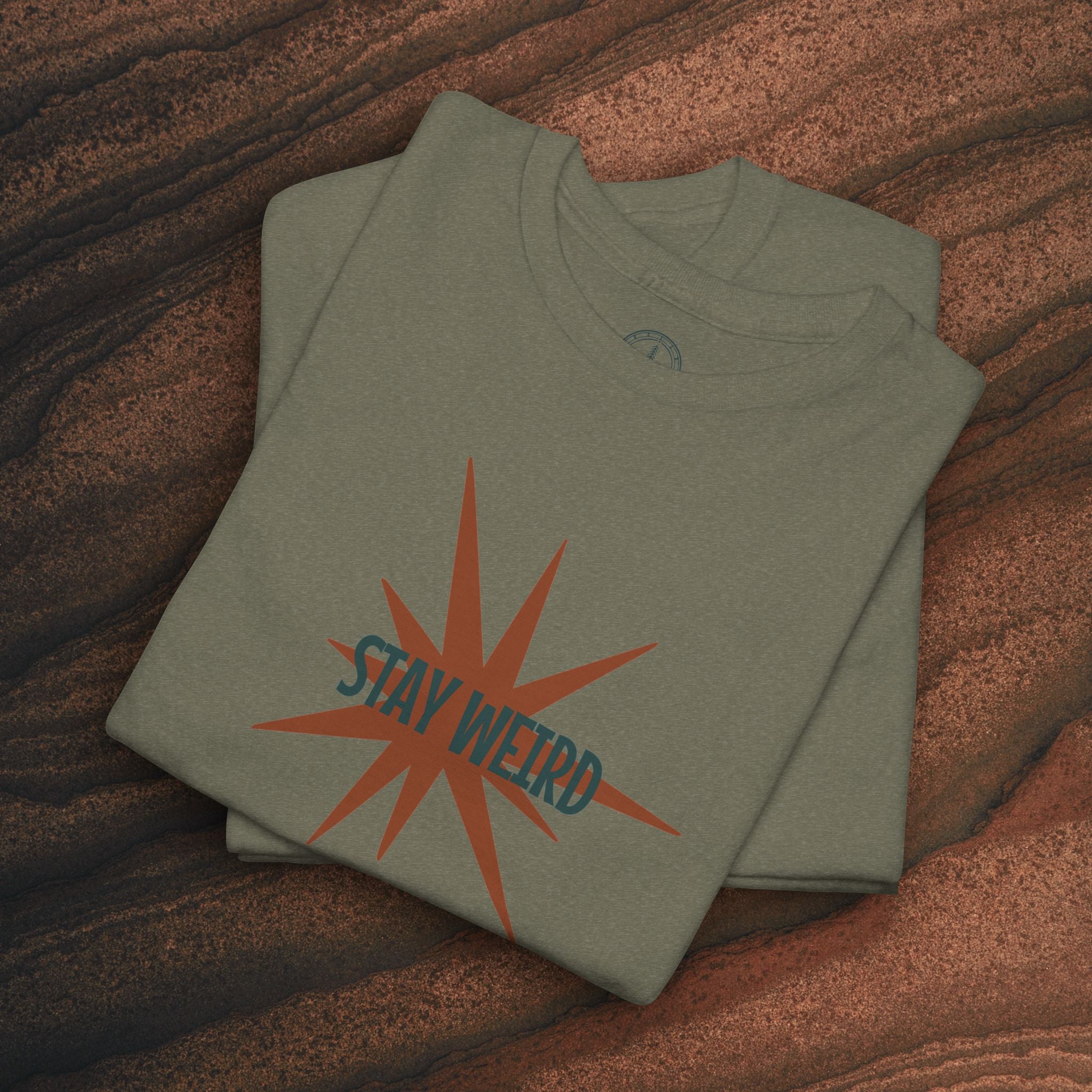 Stay Weird Floral Tee — Retro Starburst Flower Graphic T-Shirt