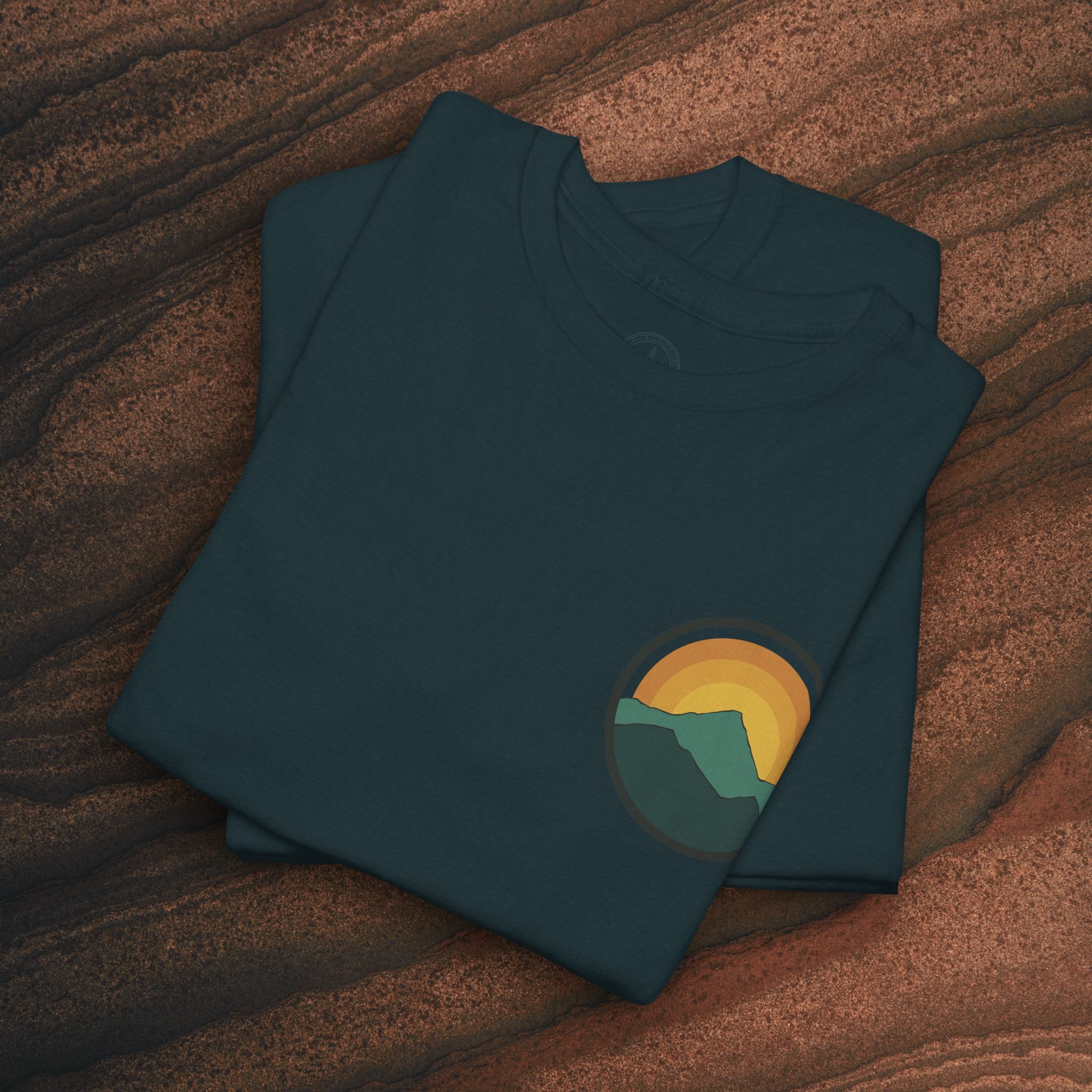 Retro Sunset Mountain Graphic Tee