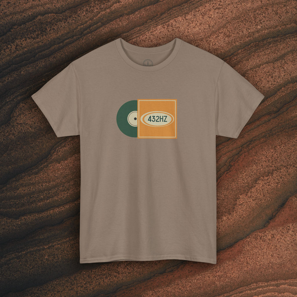 Unisex Heavy Cotton T-Shirt — 432Hz Vinyl Record Graphic