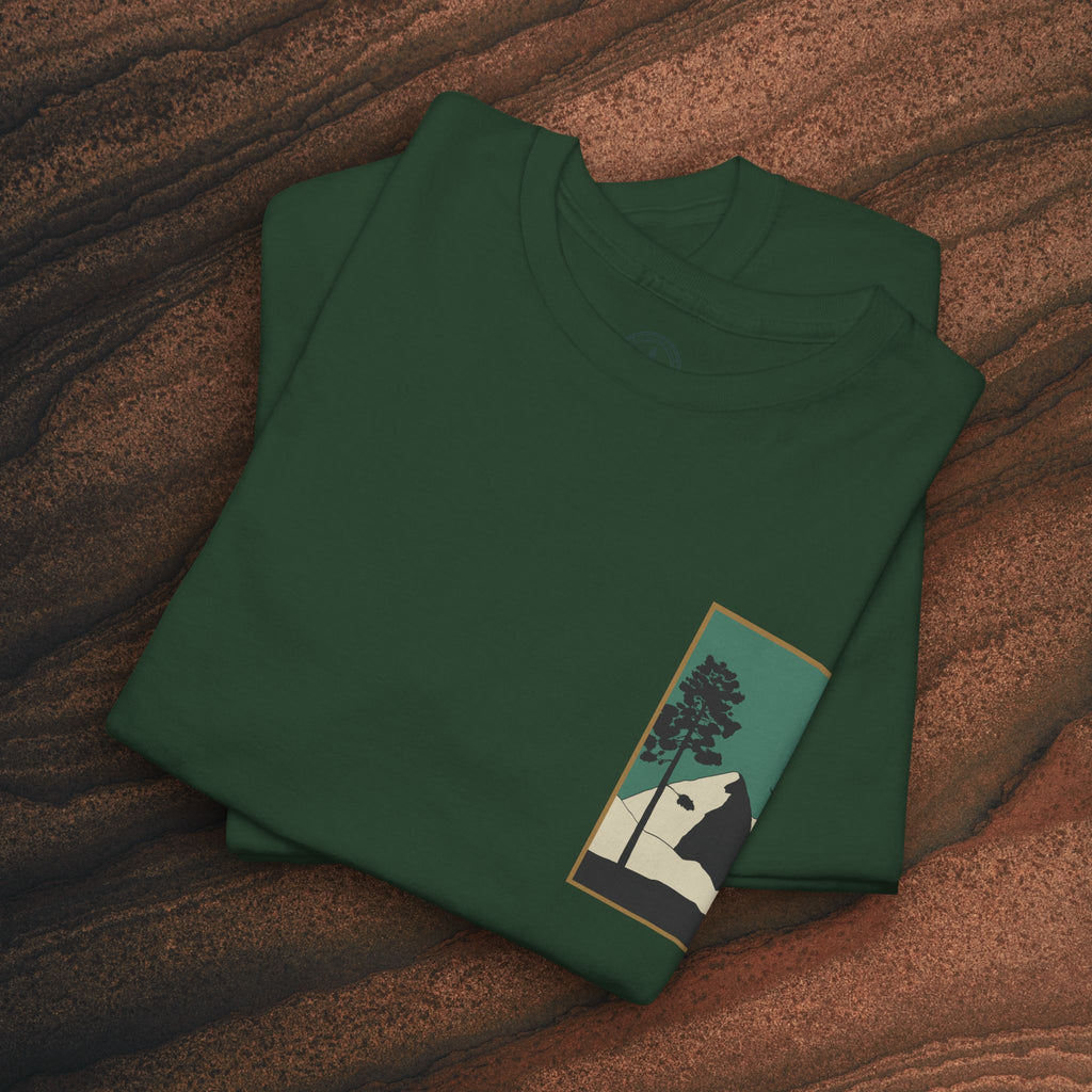 Mountain Landscape Tee – 'Stay' Graphic Nature Shirt