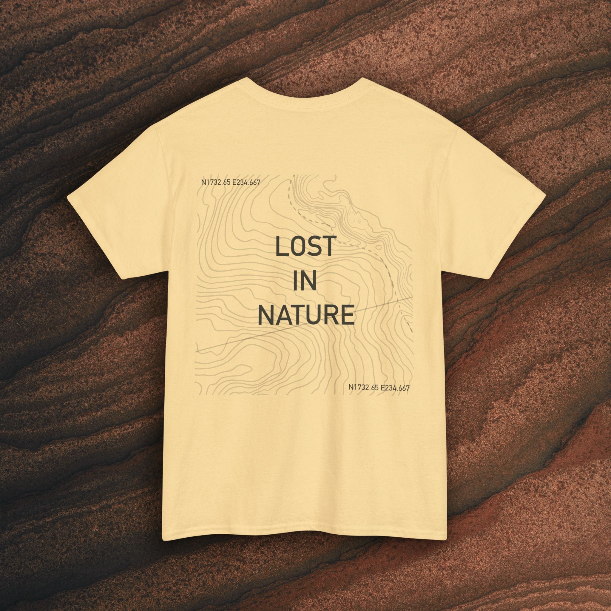 Lost in Nature T‑Shirt — Minimal Adventure Graphic Tee