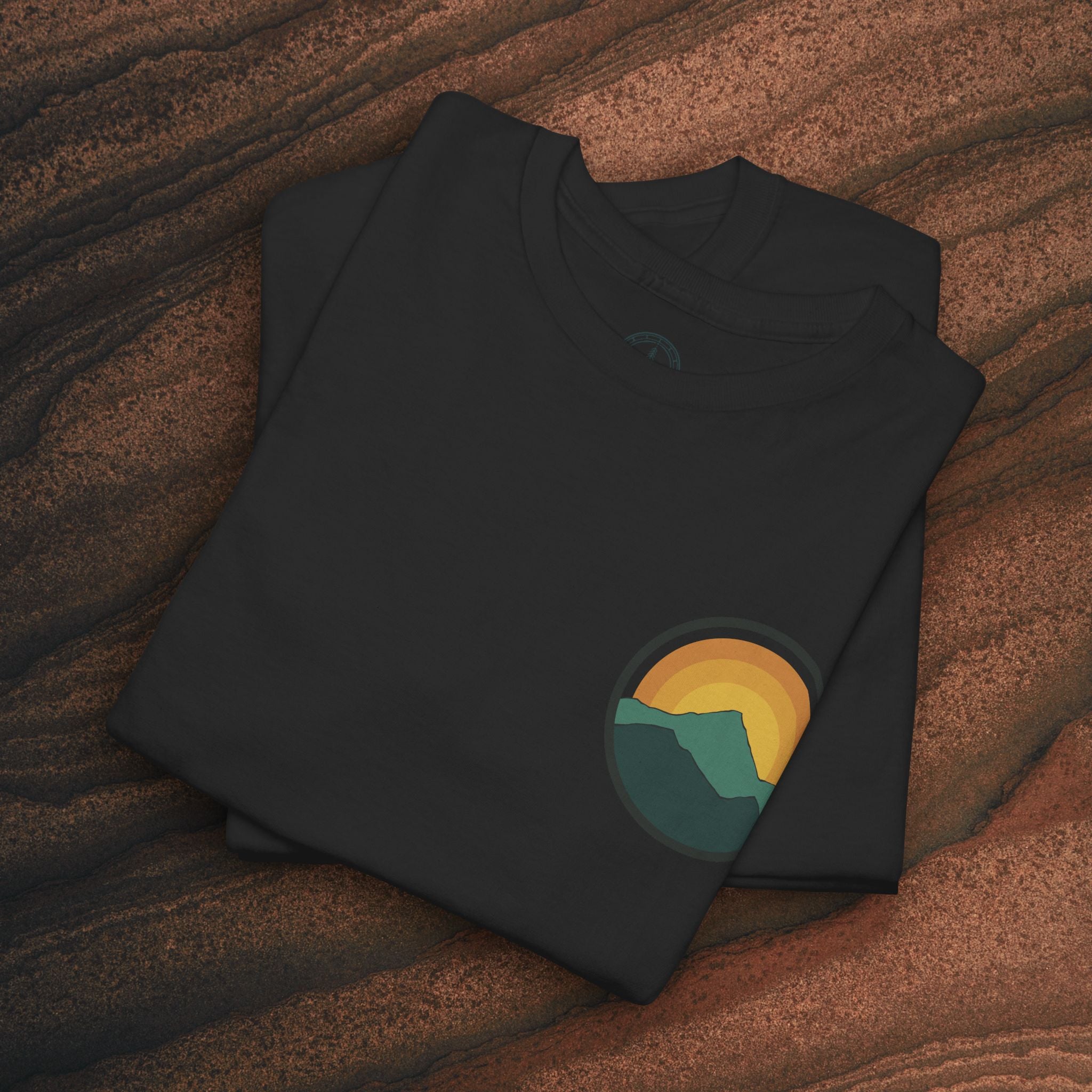 Retro Sunset Mountain Graphic Tee