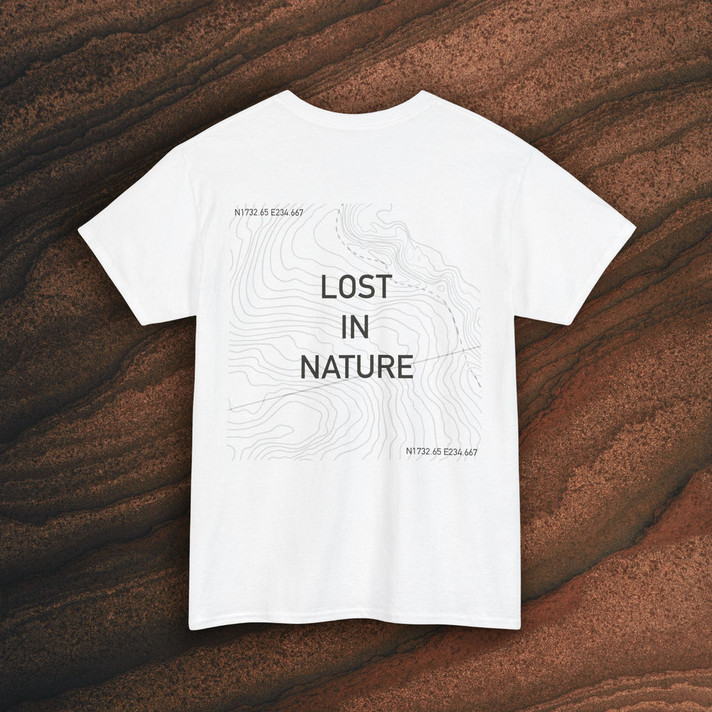 Lost in Nature T‑Shirt — Minimal Adventure Graphic Tee