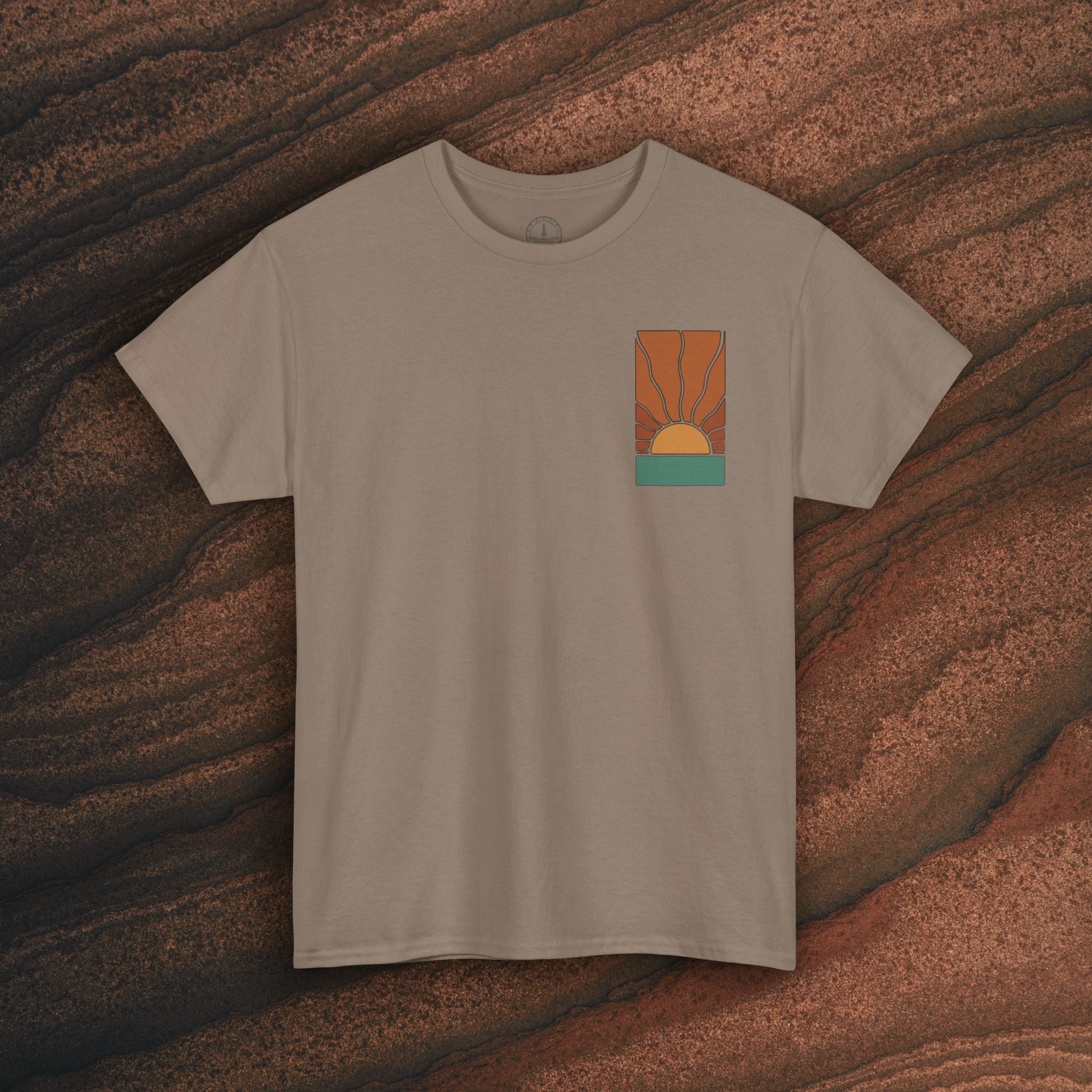 Sunrise Graphic Tee — Retro Minimal Sunset T-Shirt
