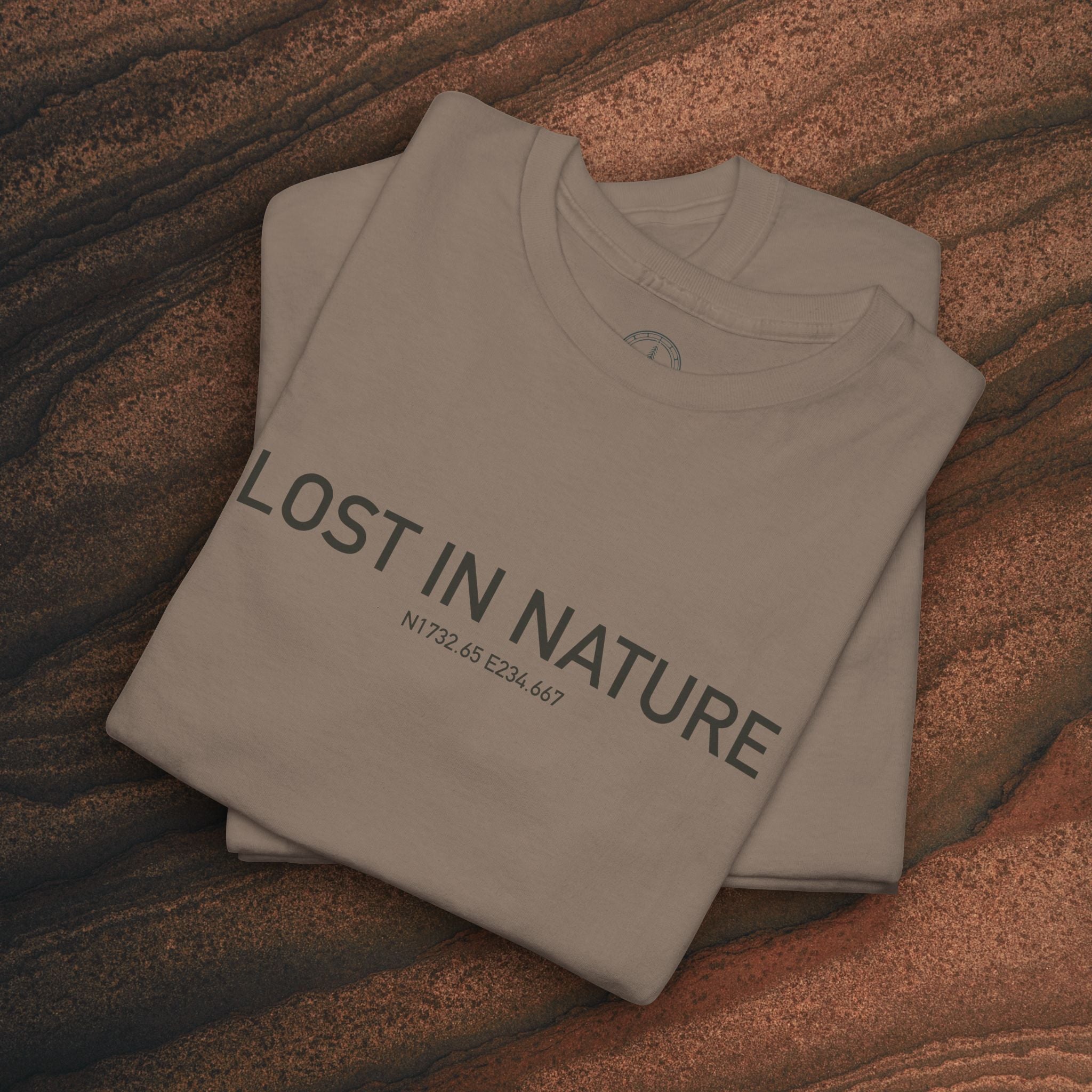Lost in Nature T‑Shirt — Minimal Adventure Graphic Tee