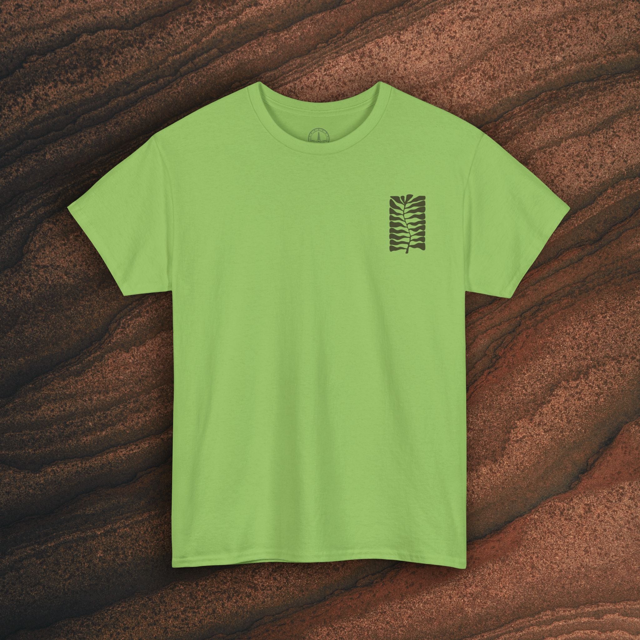 Unisex Heavy Cotton T-Shirt — Botanical Leaf Print
