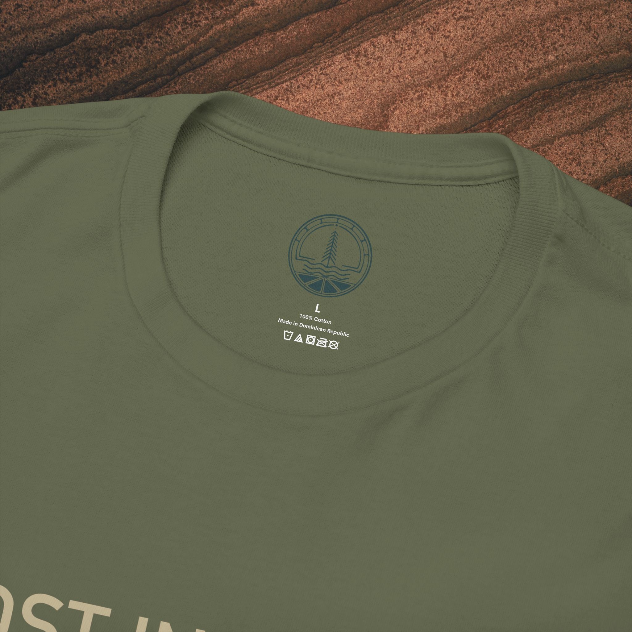 Lost in Nature T‑Shirt — Minimal Adventure Graphic Tee