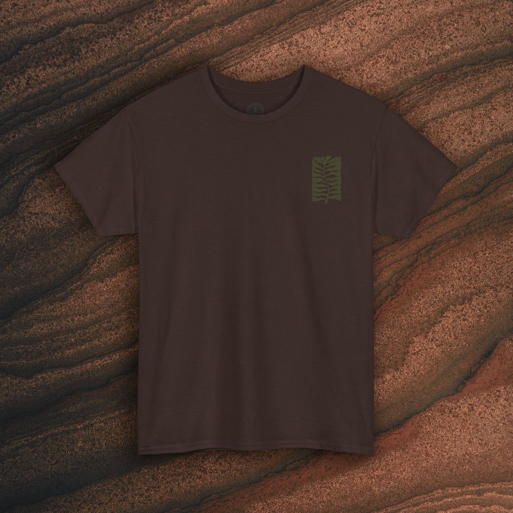 Unisex Heavy Cotton T-Shirt — Botanical Leaf Print