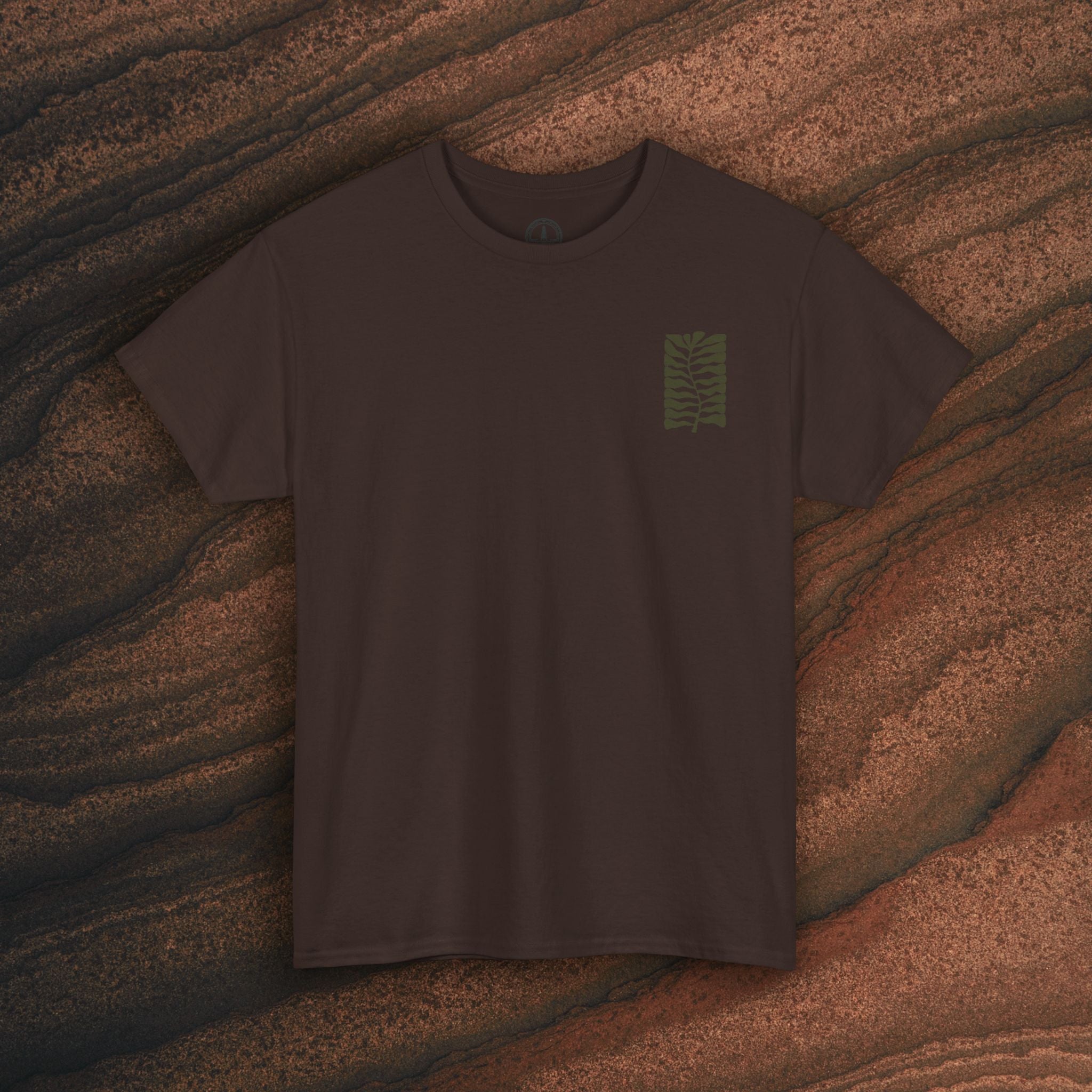 Unisex Heavy Cotton T-Shirt — Botanical Leaf Print