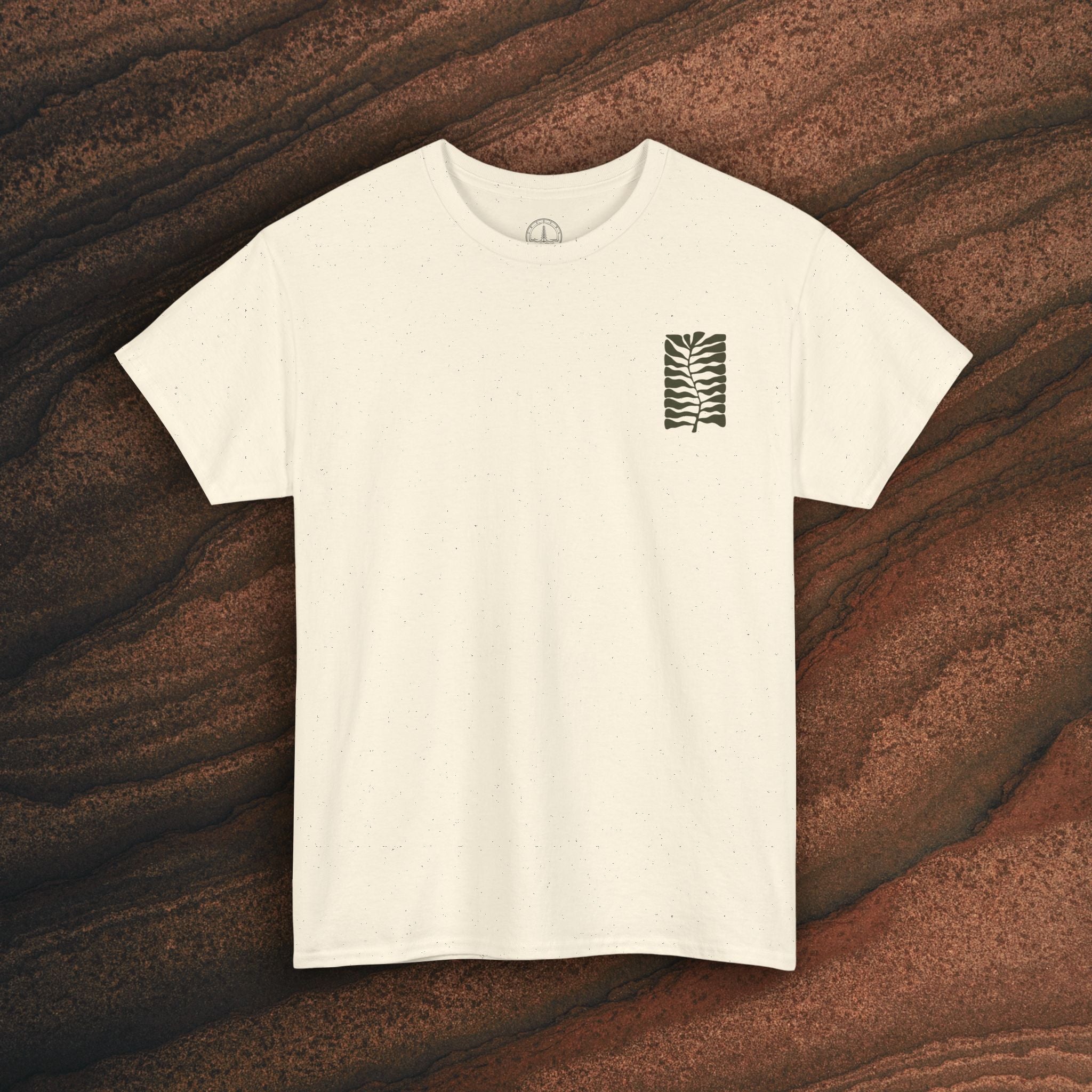 Unisex Heavy Cotton T-Shirt — Botanical Leaf Print
