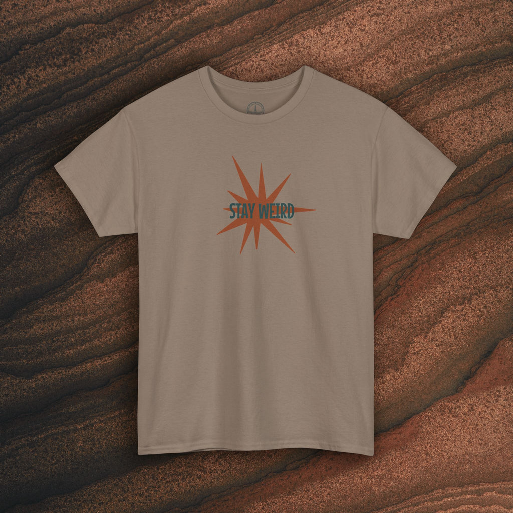 Stay Weird Floral Tee — Retro Starburst Flower Graphic T-Shirt